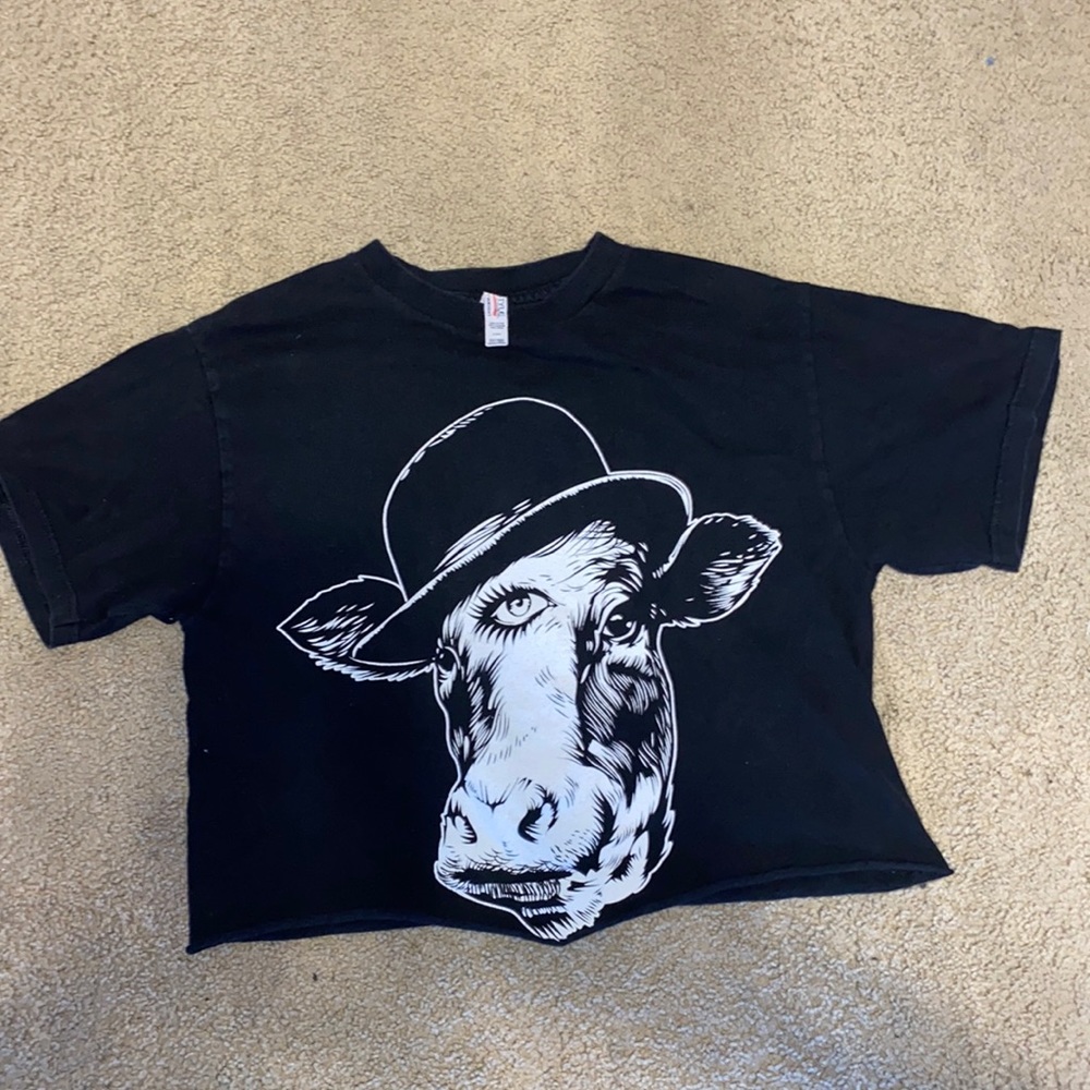 Cow crop top